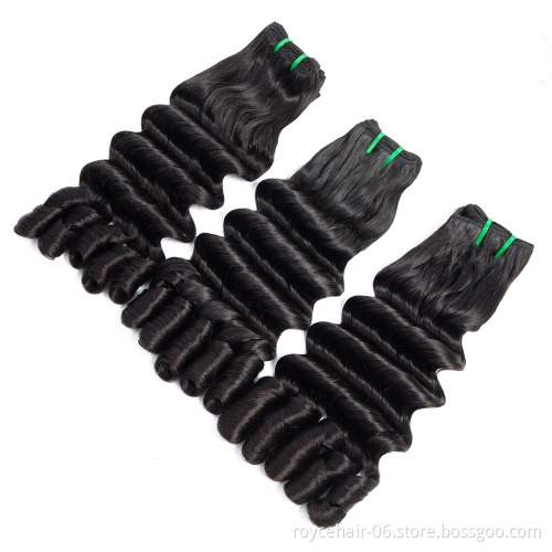 Fumi Hair Deep Curly Weave Super Double Drawn Brazilian Virgin Human Hair Extension